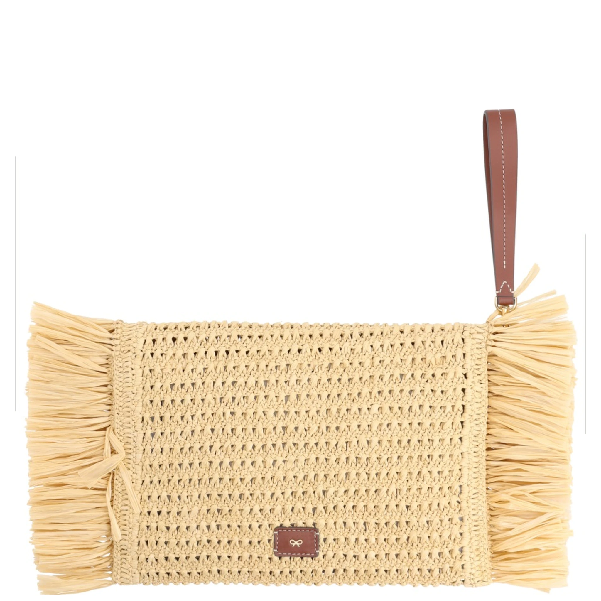 OVERSIZE RAFFIA CLUTCH BAG