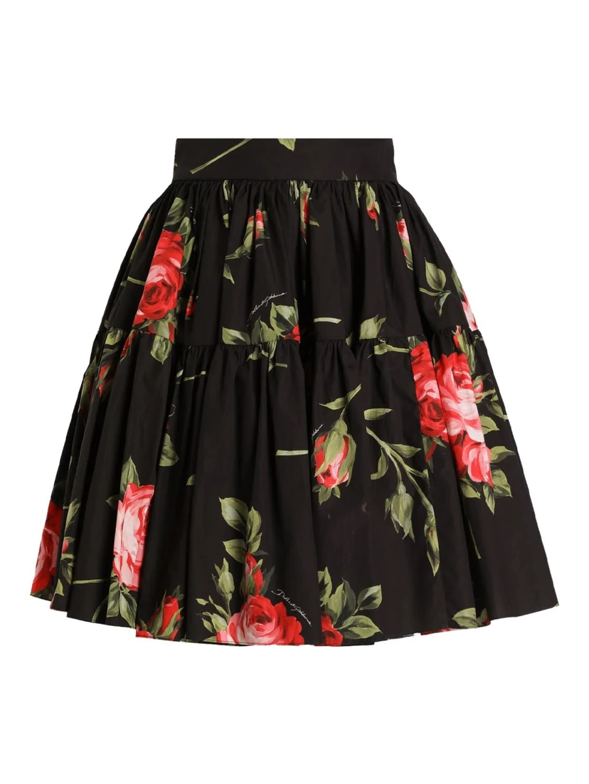 MINISKIRT WITH "BOUQUET" PRINT