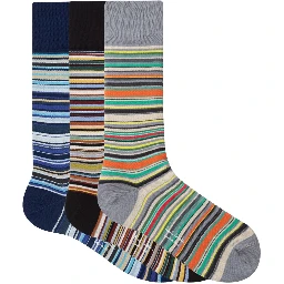 3-PACK STRIPED SOCKS