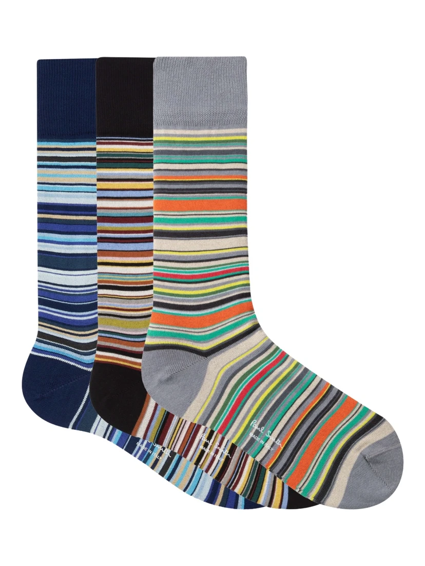 3-PACK STRIPED SOCKS