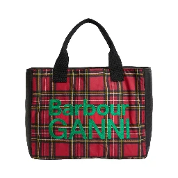 BARBOUR X GANNI WAXED COTTON TOTE BAG