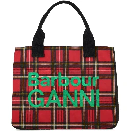 BARBOUR X GANNI WAXED COTTON TOTE BAG