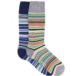 2-PACK STRIPED SOCKS