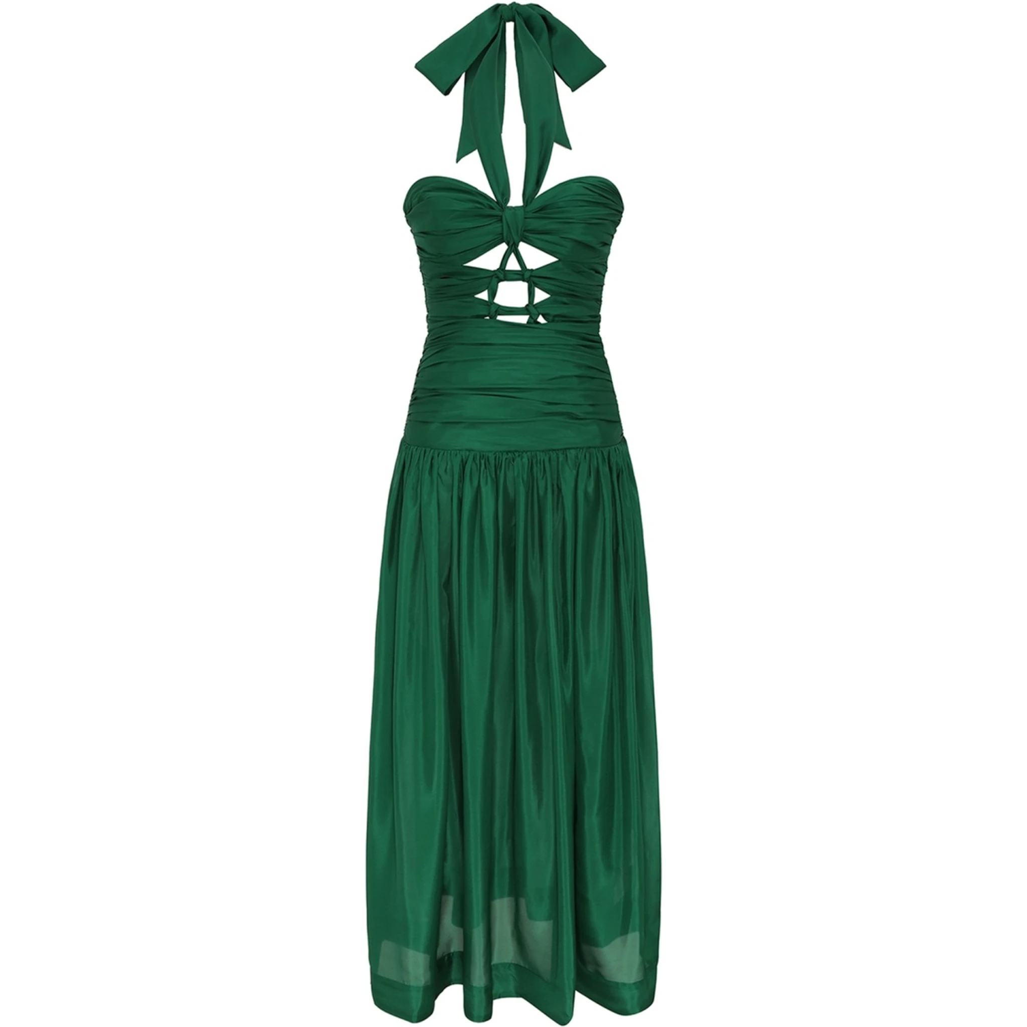 MIDI DRESS WITH KNOTS "DAYLIGHT"
