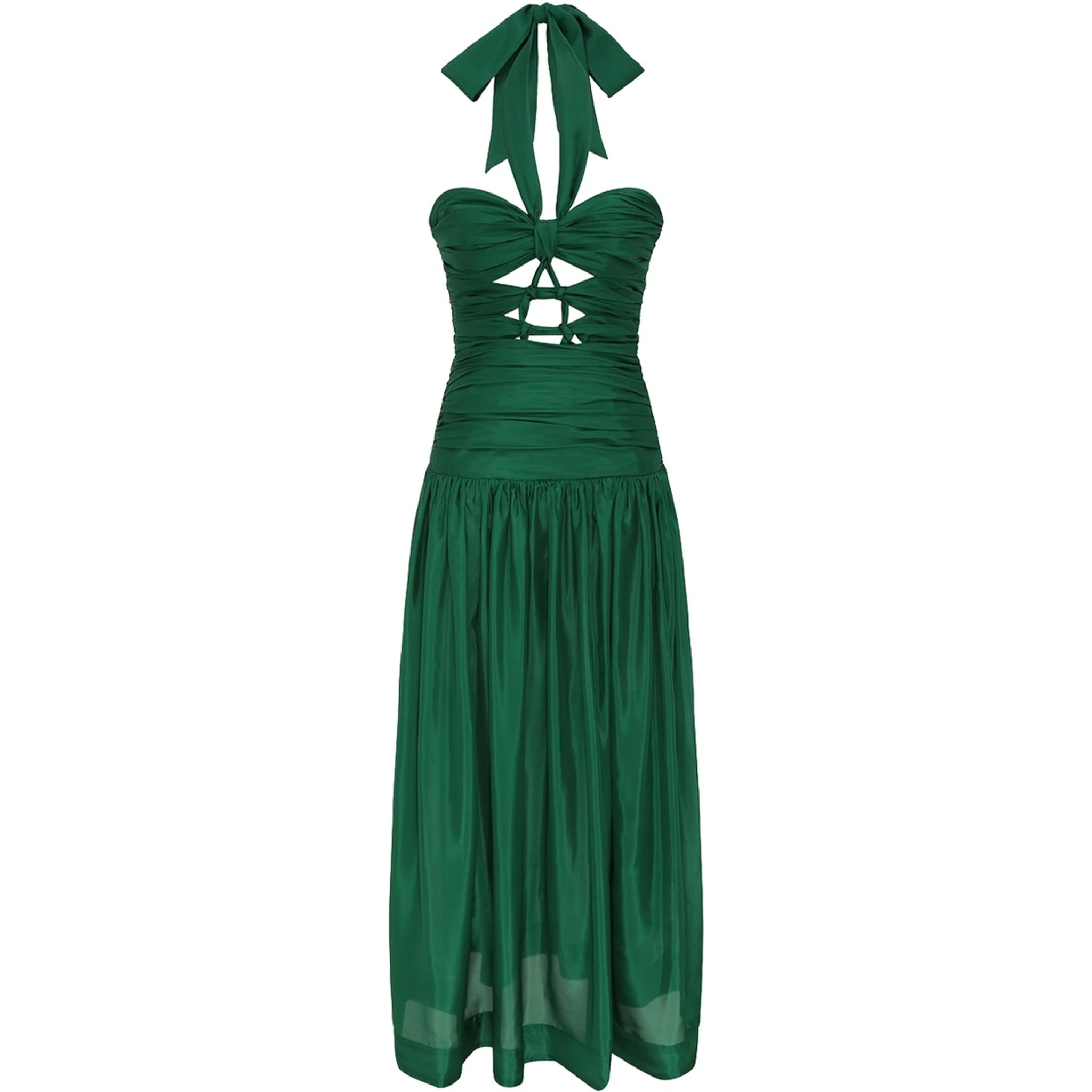 MIDI DRESS WITH KNOTS "DAYLIGHT"