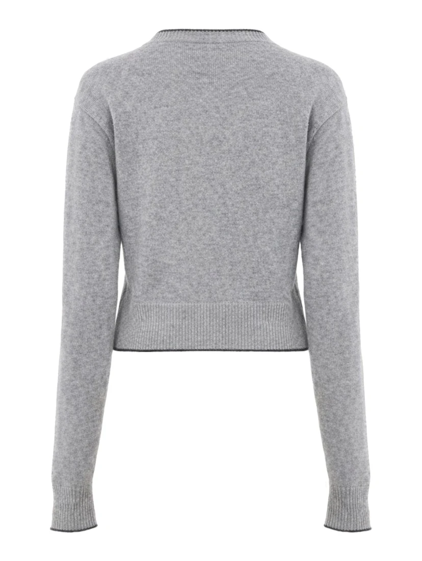 FITTED CARDIGAN WITH LOGO