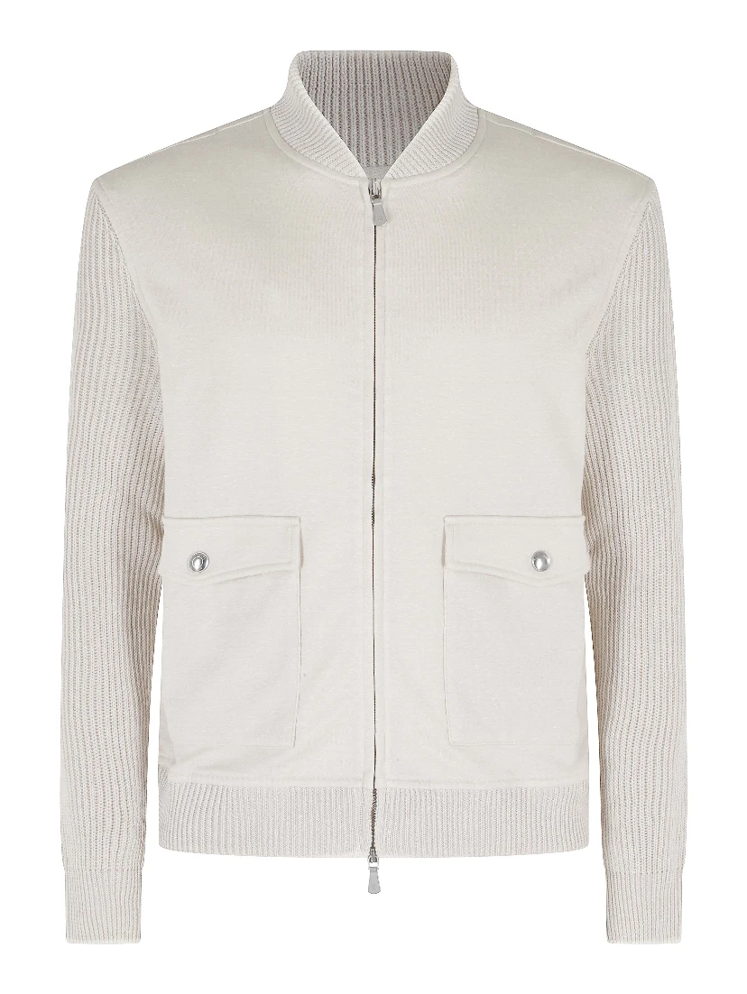 GIUBBINO FULL ZIP COLLO BOMBER