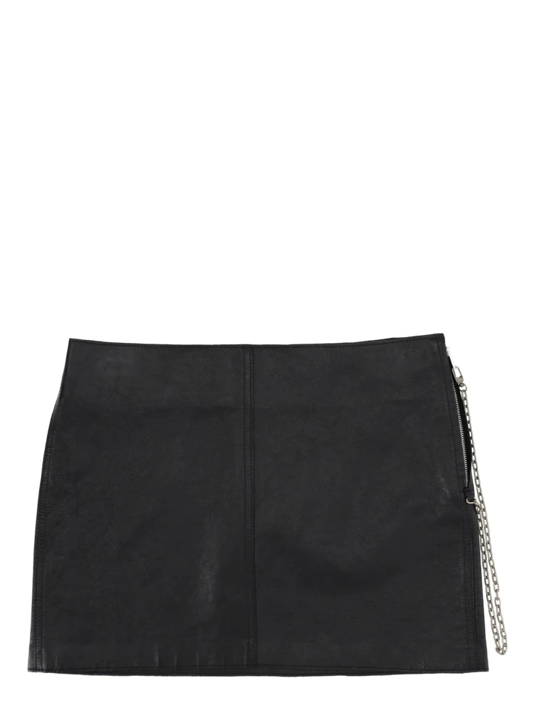 LEATHER MINISKIRT