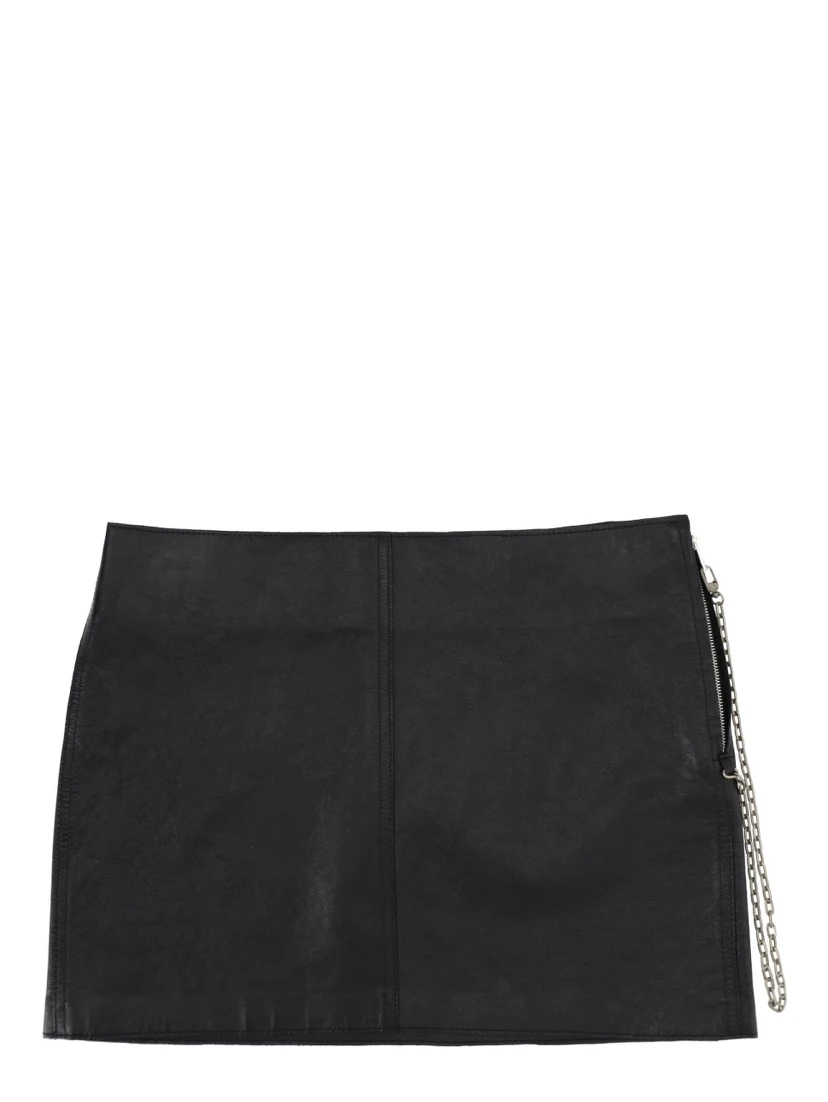 LEATHER MINISKIRT