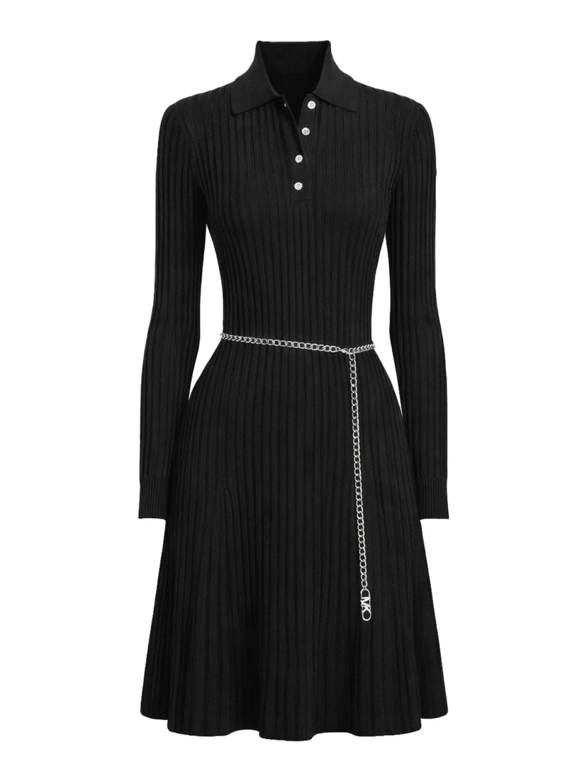 polo shirt dress with belt