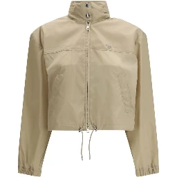 Beige Recycled Polyamide Shell Jacket