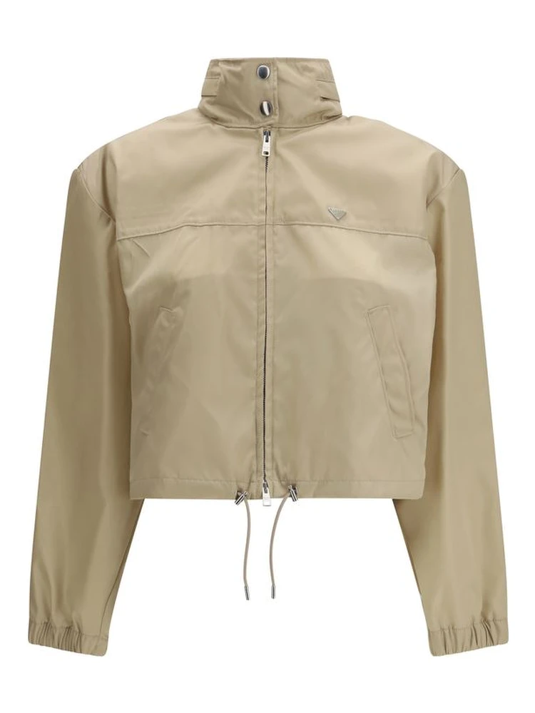 Beige Recycled Polyamide Shell Jacket