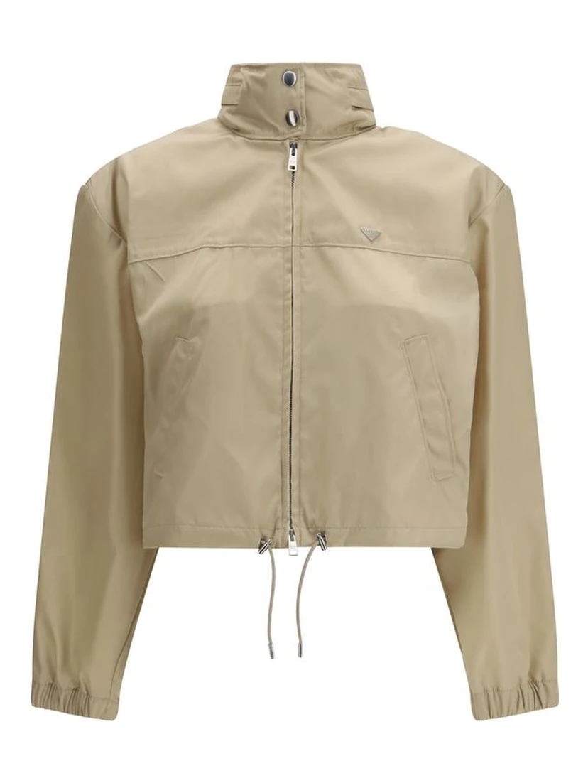 Beige Recycled Polyamide Shell Jacket