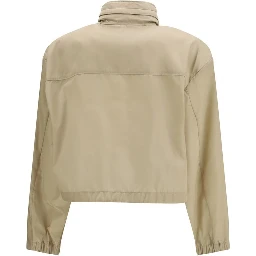 Beige Recycled Polyamide Shell Jacket