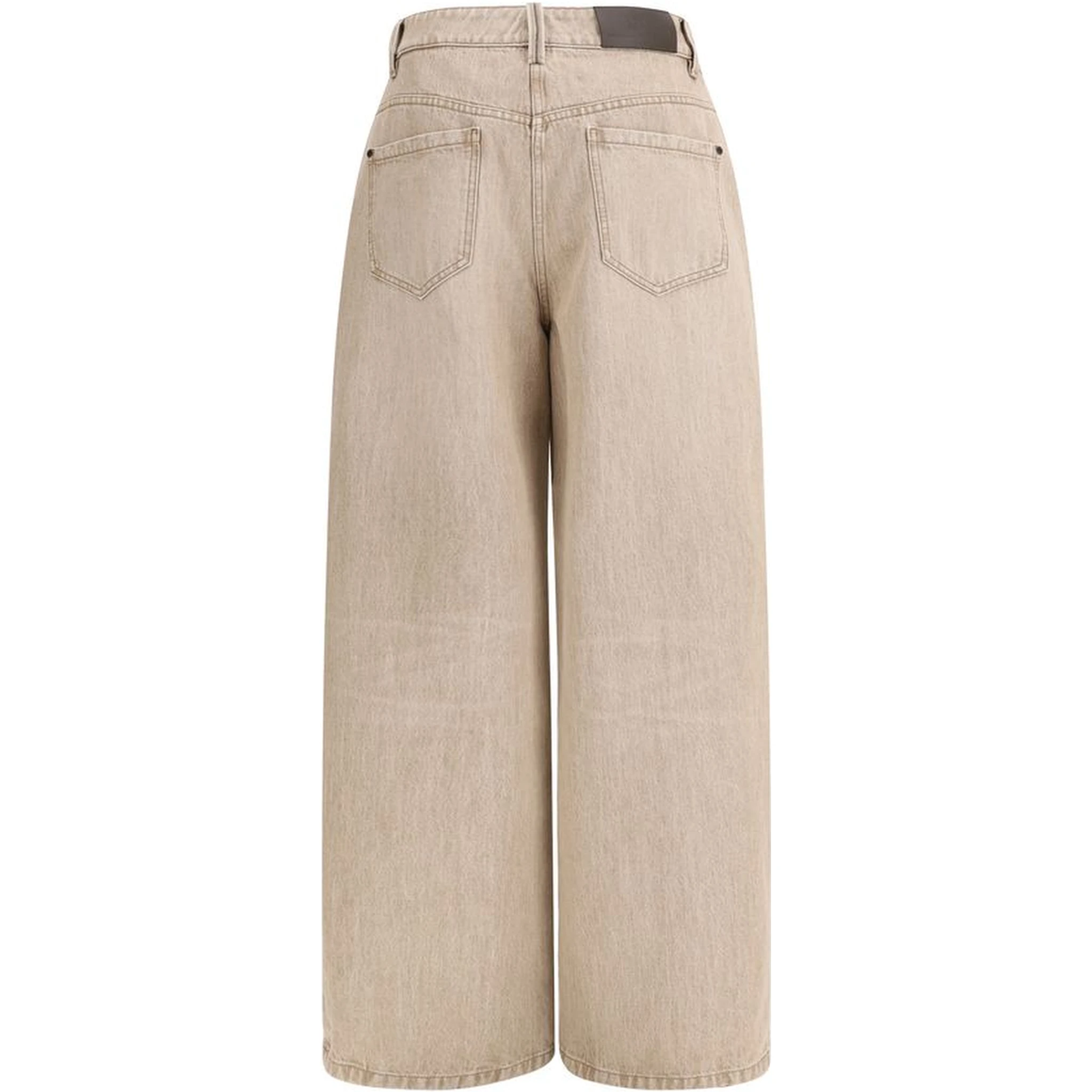 Beige Cotton Jeans Denim