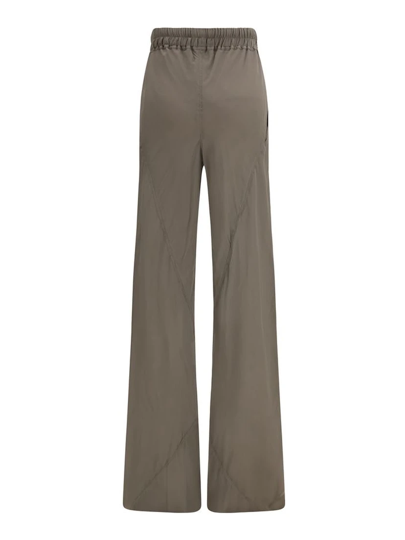 Brown Silk Casual Pants