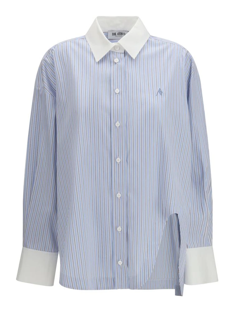 Blue Cotton Pattern Shirt