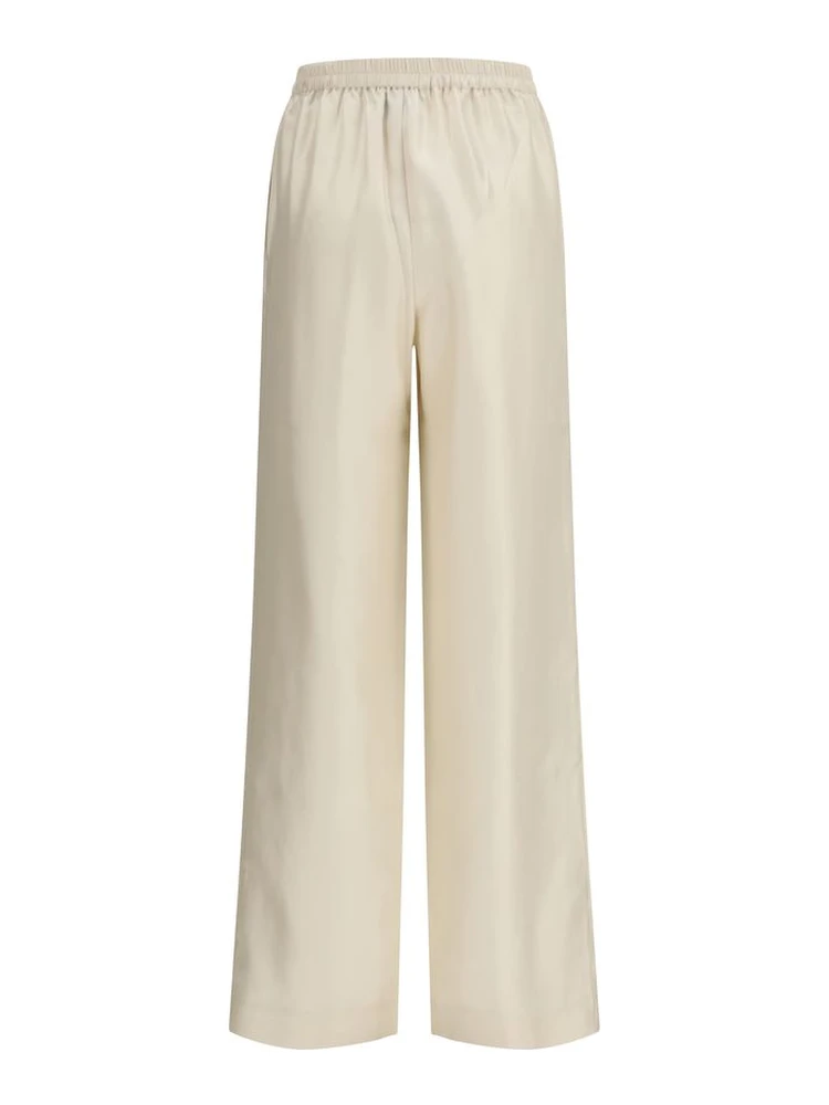 Beige Silk Casual Pants alternative