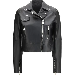 جاكيت جلد أسود