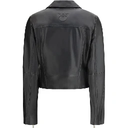 جاكيت جلد أسود