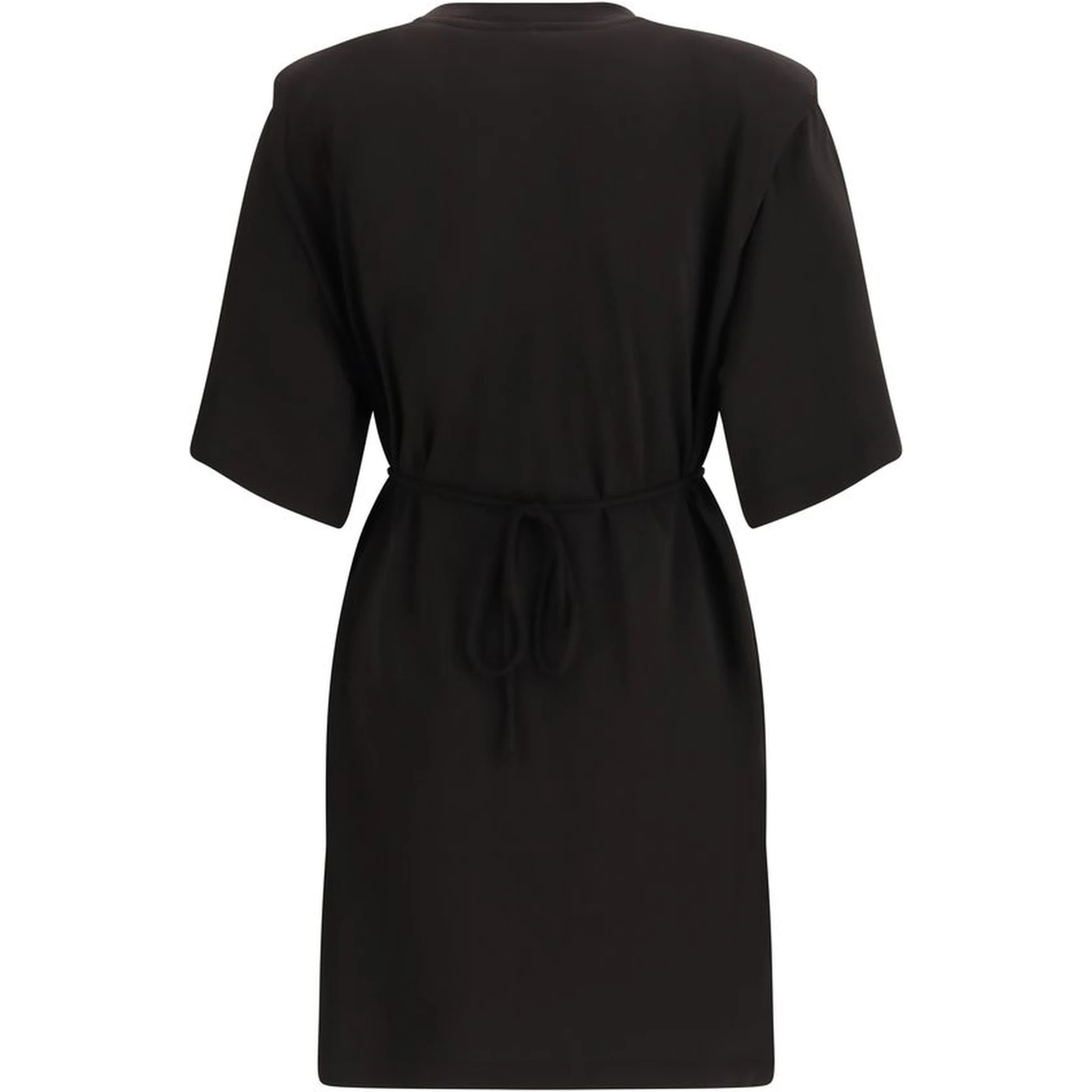 فستان كاجوال من الأسيتات الأسود