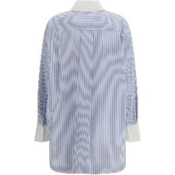 Blue Cotton Pattern Shirt