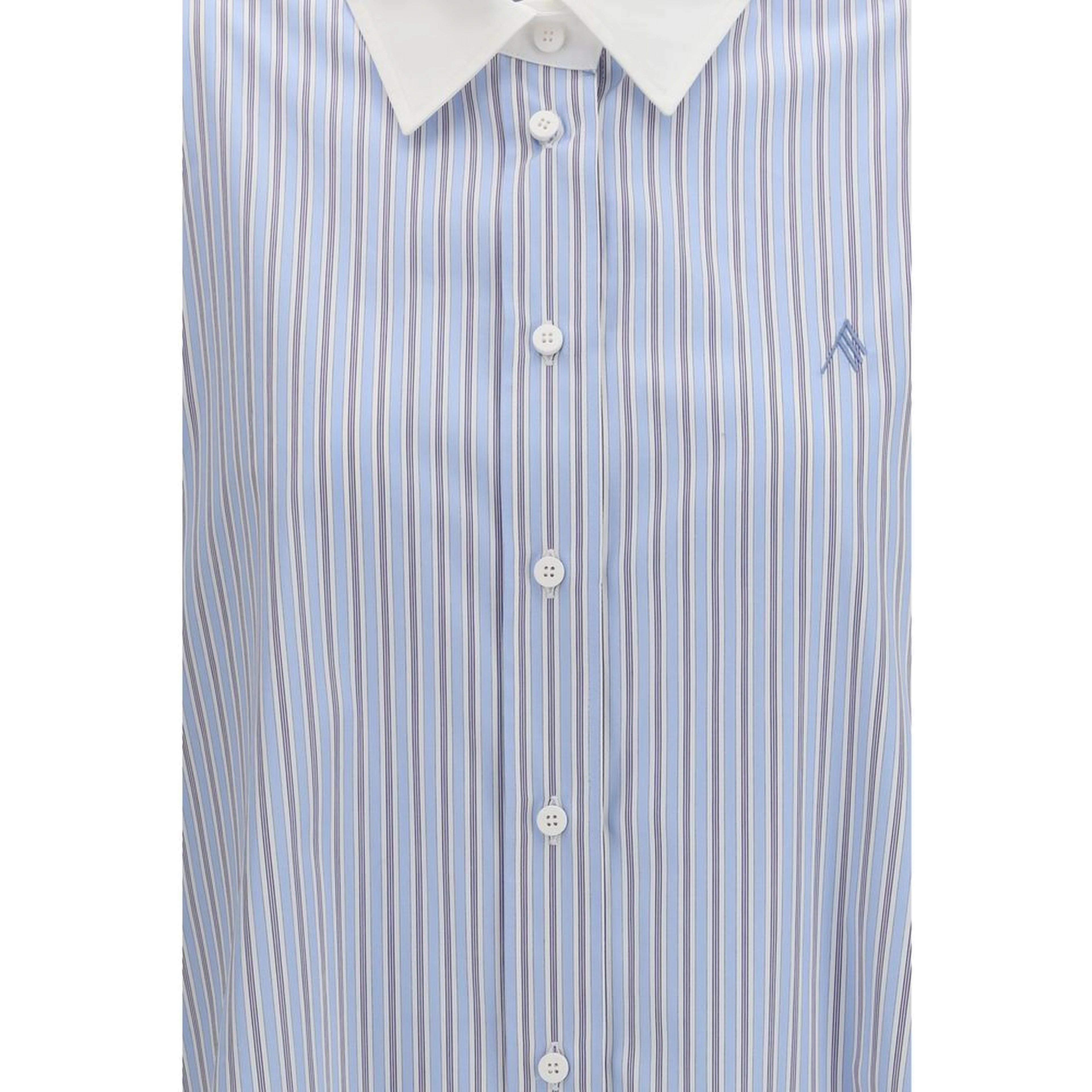 Blue Cotton Pattern Shirt