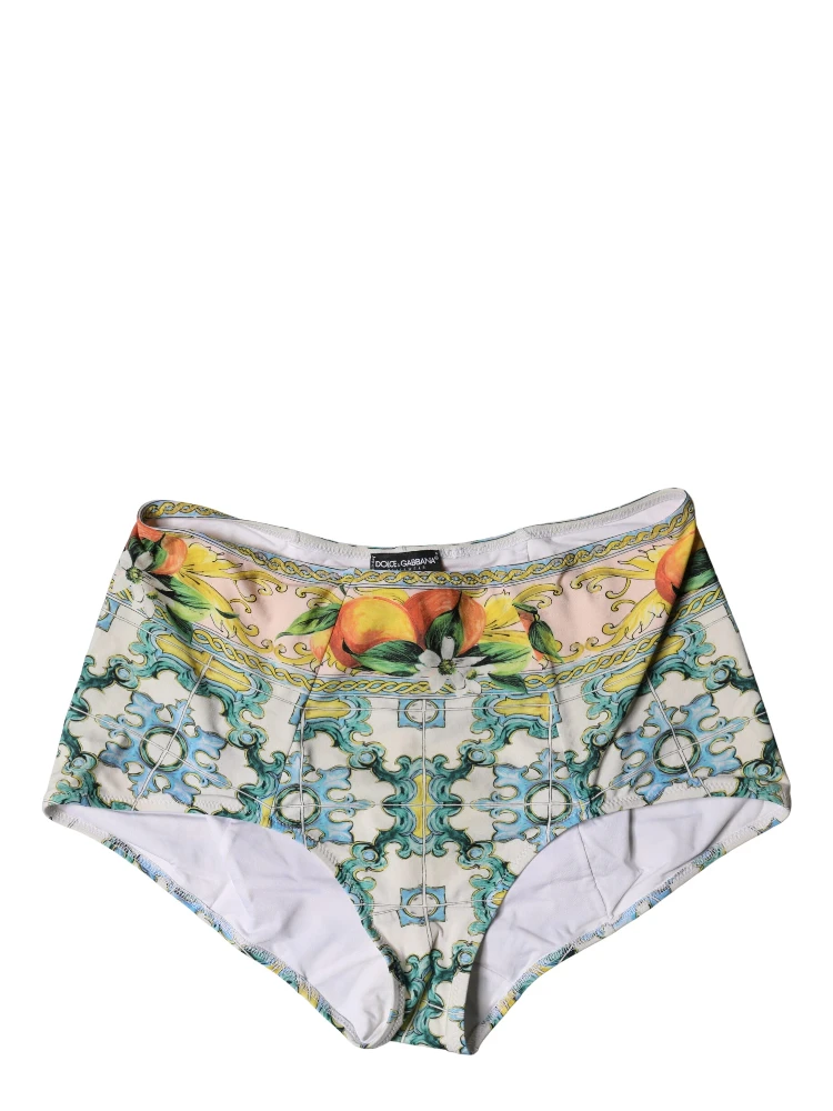 Multicolor Sicily High Waist Bikini Bottom Swimwear