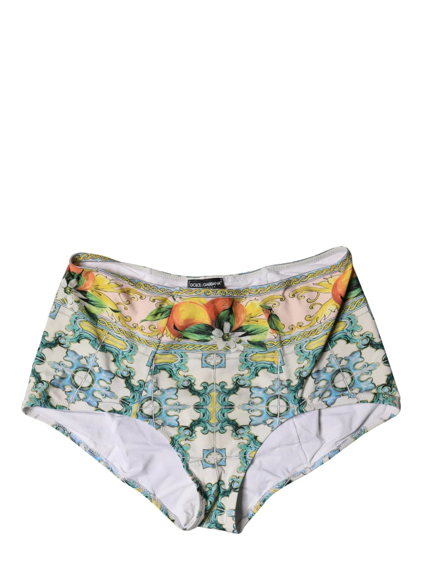 Multicolor Sicily High Waist Bikini Bottom Swimwear