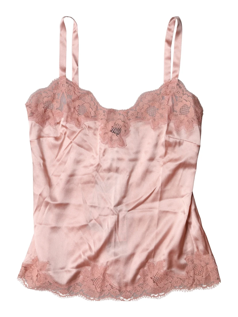 Light Pink Floral Lace Lingerie Top Underwear