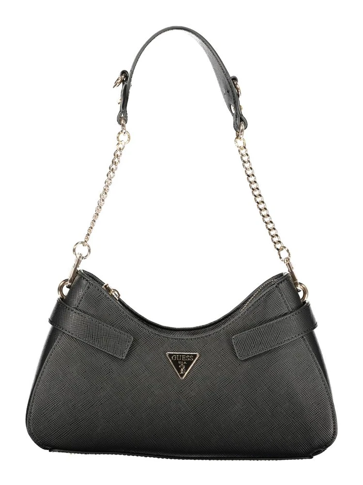 Black Polyurethane Women's Handbag