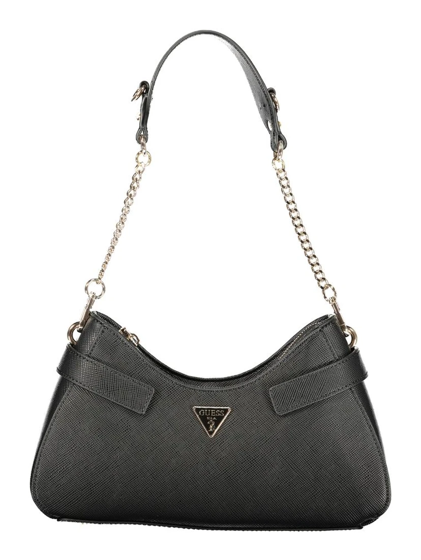 Black Polyurethane Women's Handbag