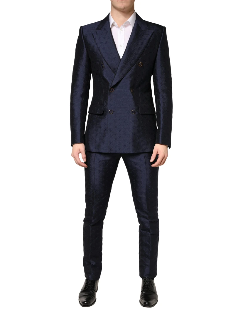 Dark Blue Double Breasted SICILIA 2 PC Suit