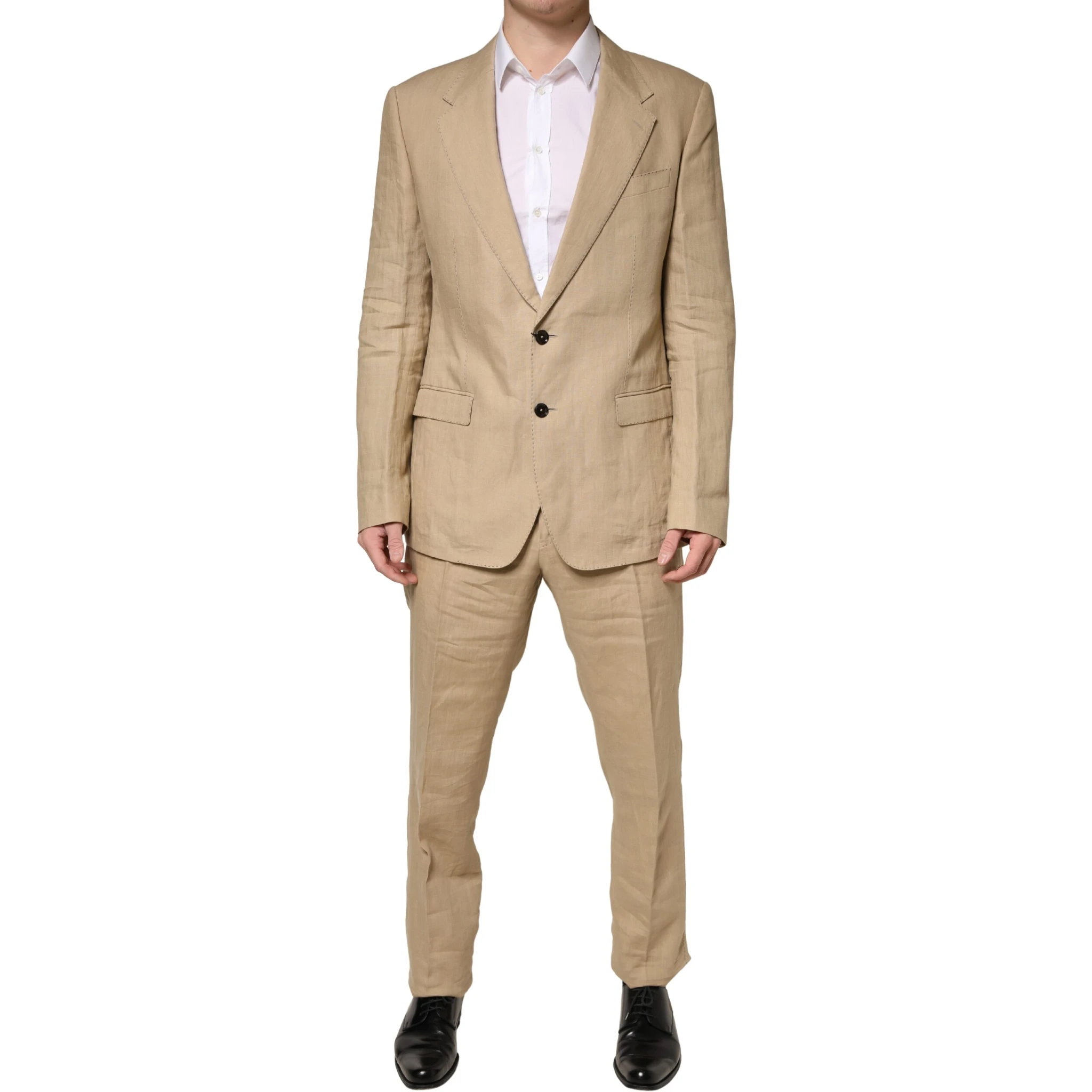 Beige TAORMINA Single Breasted Formal 2 Piece Suit