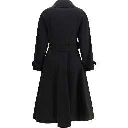 Black Cotton Trench Coat