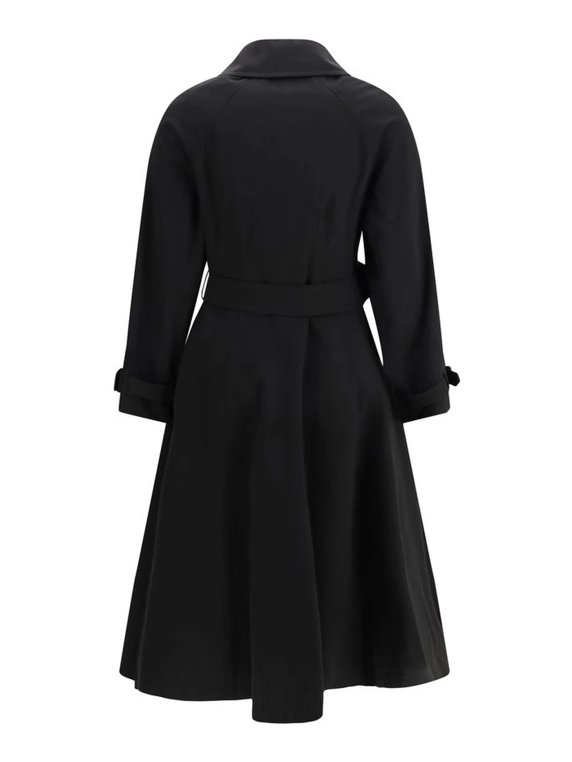 Black Cotton Trench Coat