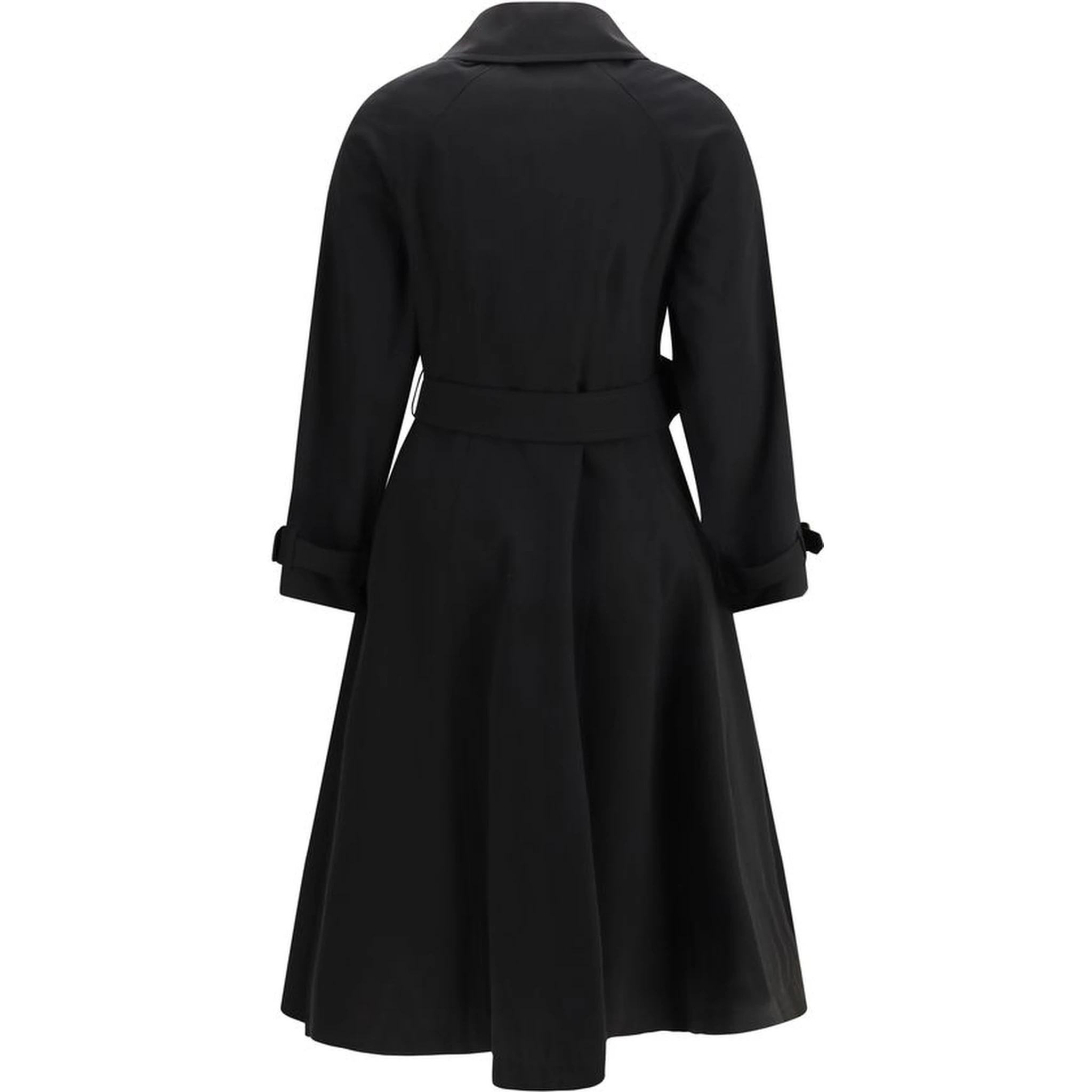 Black Cotton Trench Coat