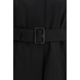Black Cotton Trench Coat