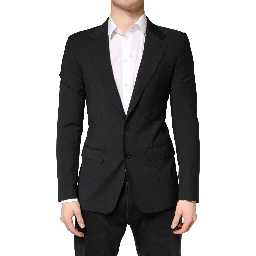 Black MARTINI Single Breasted Tuxedo Blazer
