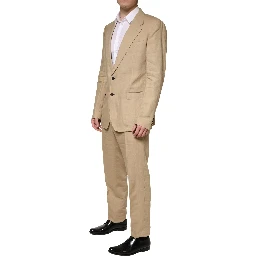 Beige TAORMINA Single Breasted Formal 2 Piece Suit