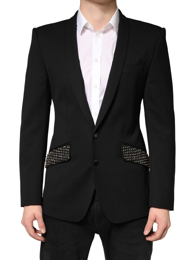 Black Embellished Single Breasted Blazer alternative