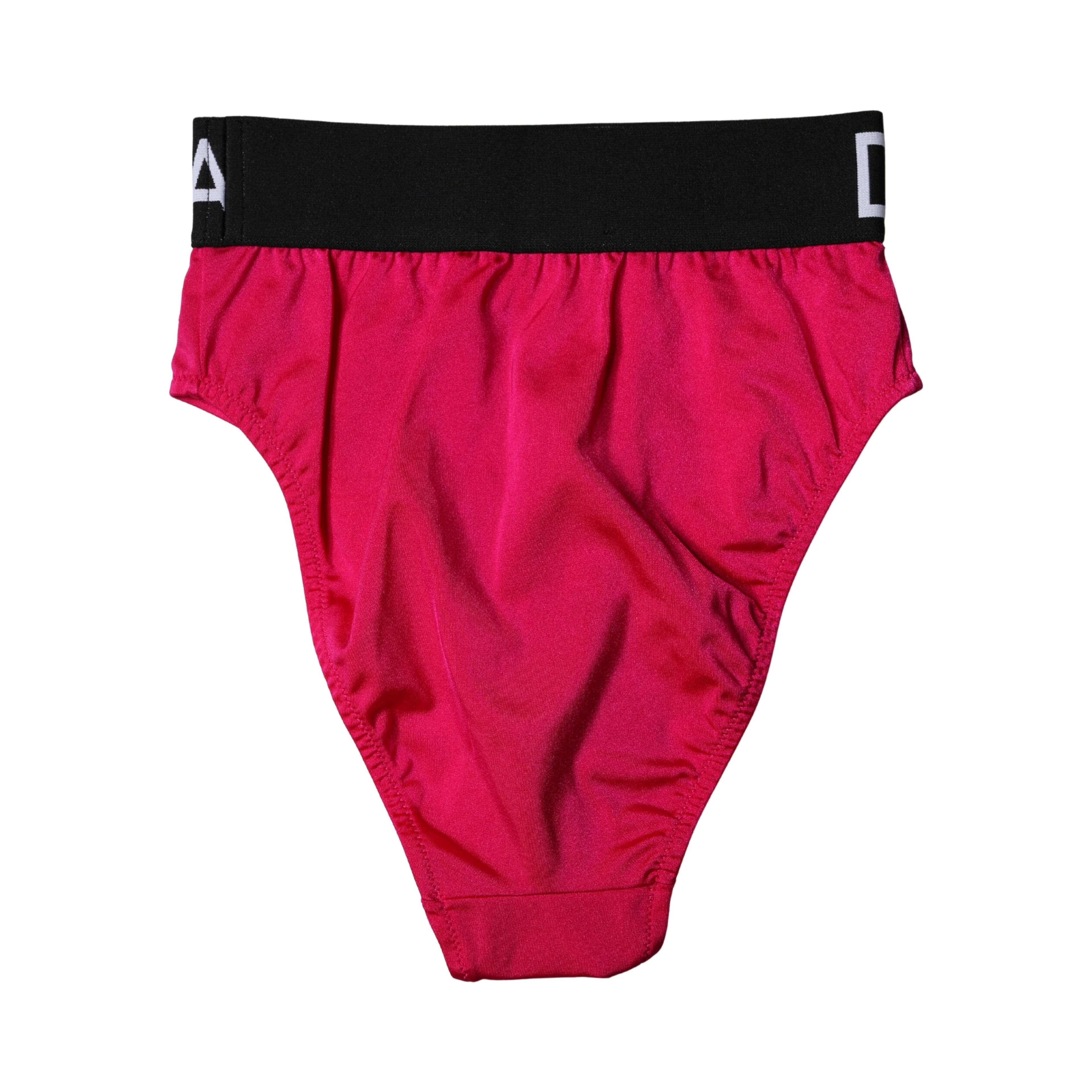 Pink Embellished High-Waist Brief Logo Underwear
