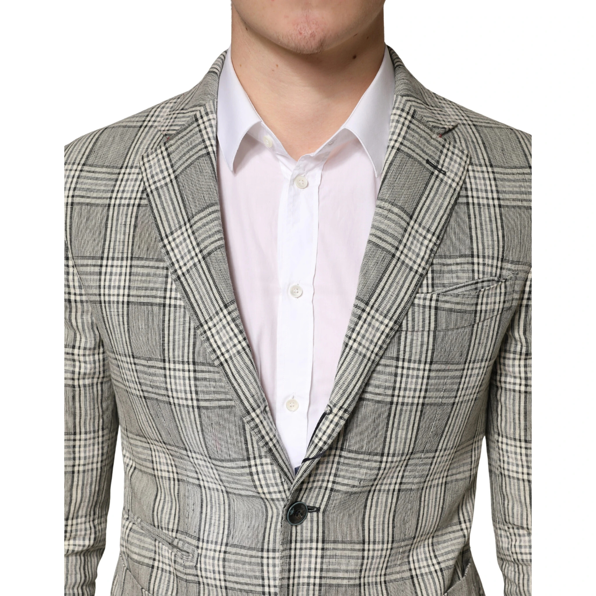 Gray Single Breasted Formal 2 Piece Suit