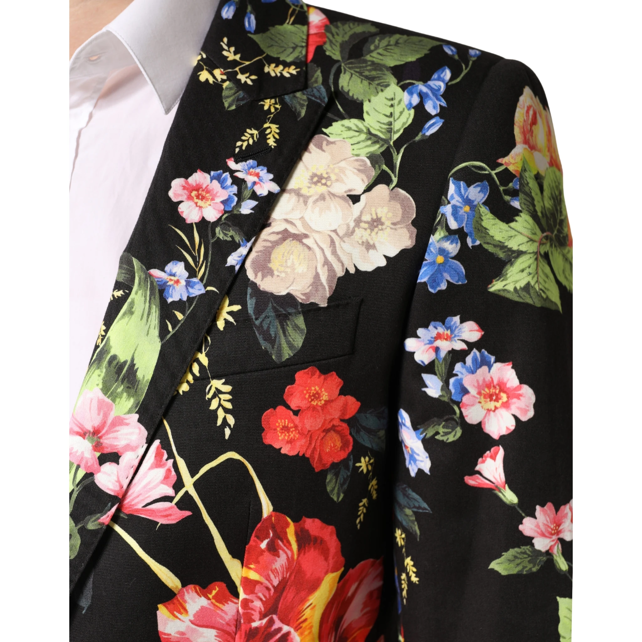 Black Floral Single Breasted MARTINI 2 Piece Suit