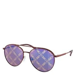 نظارات شمسية معدنية بنية اللون