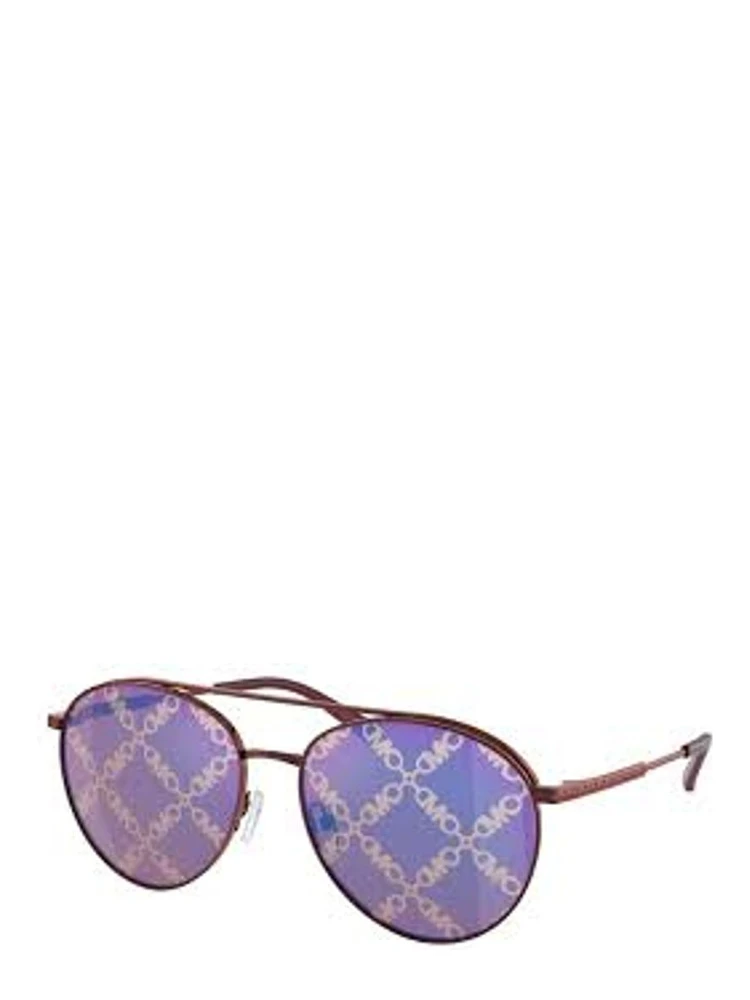 نظارات شمسية معدنية بنية اللون