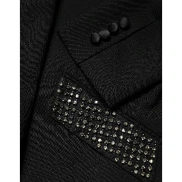 Black Embellished Single Breasted Blazer