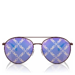 نظارات شمسية معدنية بنية اللون