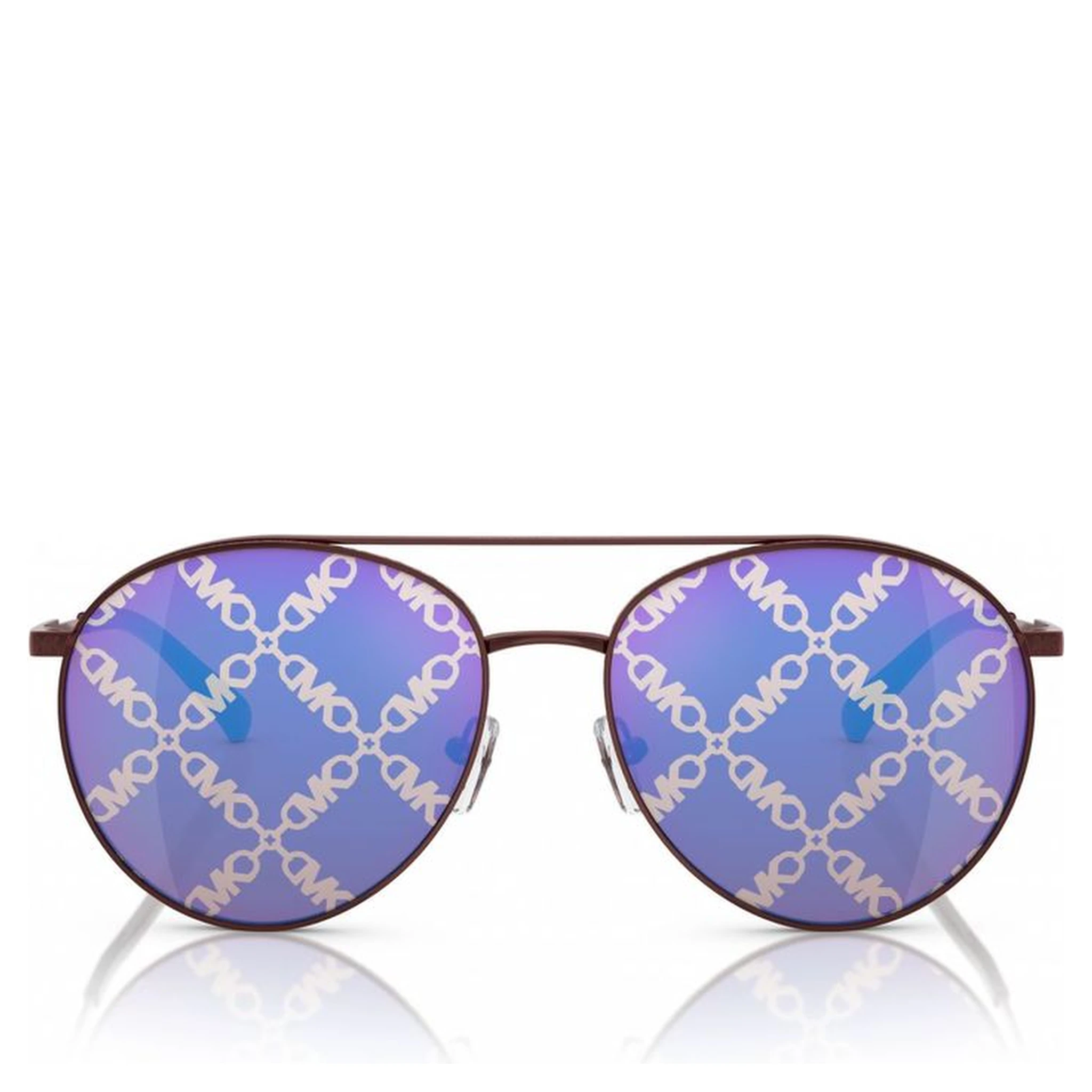 نظارات شمسية معدنية بنية اللون