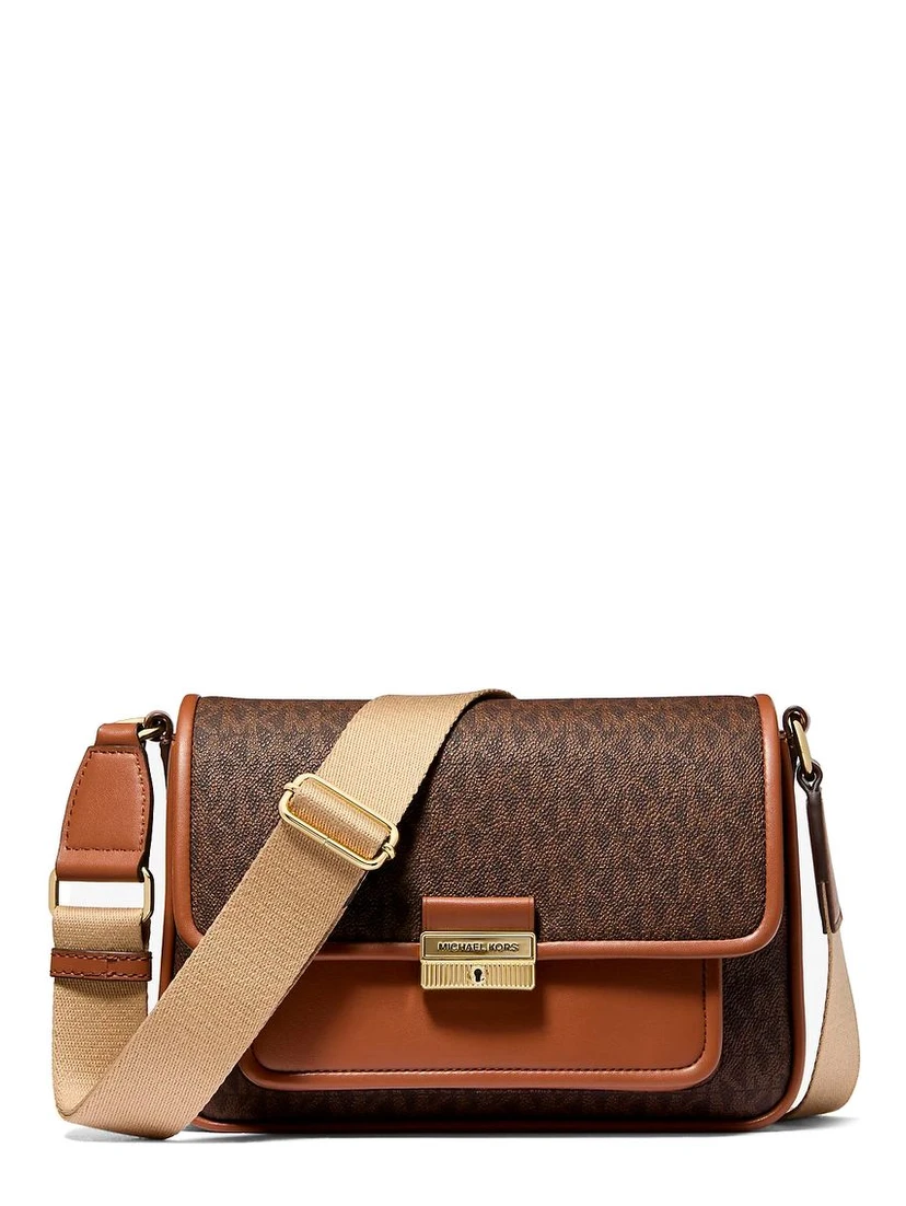 Brown Canvas Crossbody Bag